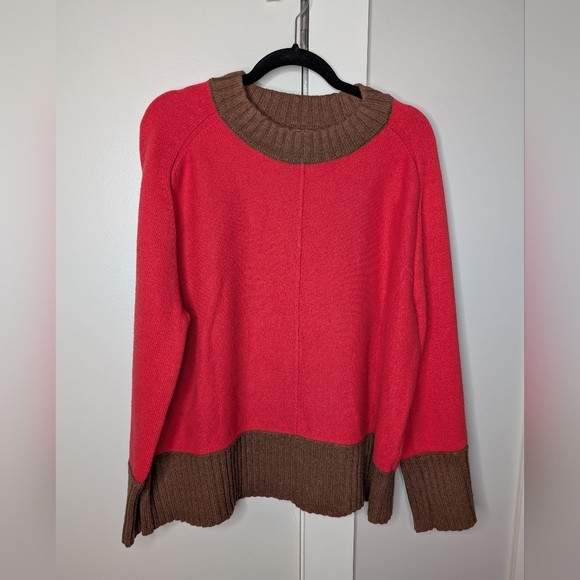Maeve The Chandler Red And Brown Sweater Pullover sz M NWT - Picture 4 of 9